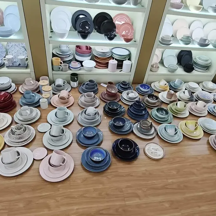 Dinner Set for 12 - Wholesale 24-Piece Stoneware for Large Groups