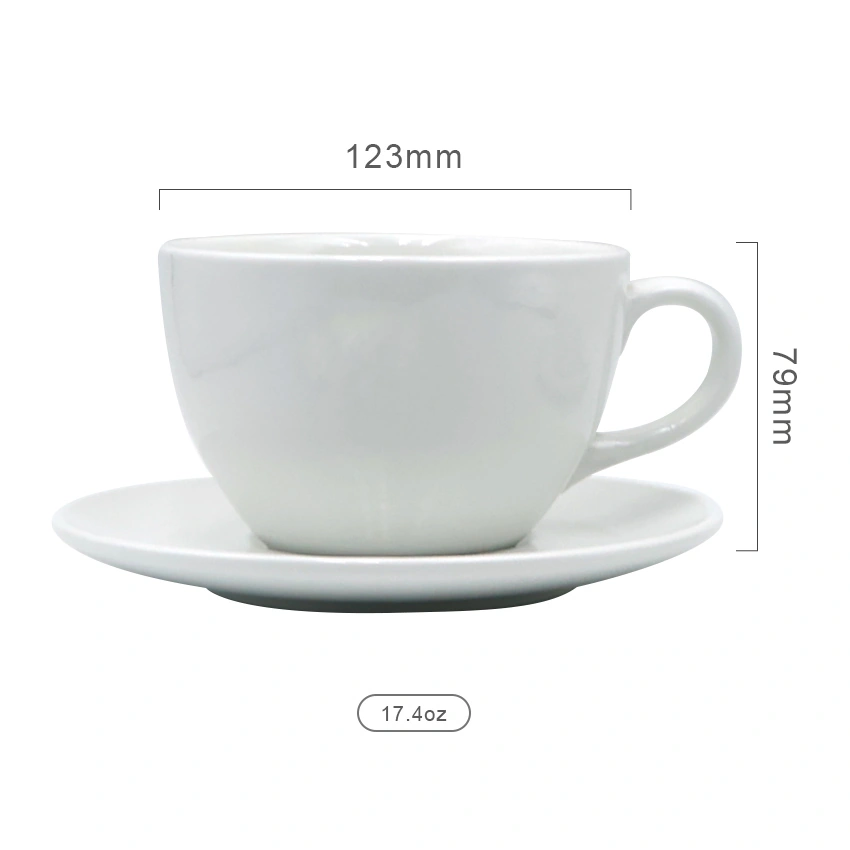 Magnesium-strengthened porcelain cup and saucer set